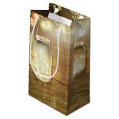 String Lights Mason Jar Rustic Wedding Kleine Geschenktüte (Rückseite Schrägansicht)