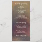 String Lights Mason Jar Rustic Weddingprogramme Programm (Rückseite)