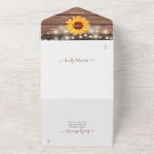 String Lights Mason Jars Rustikale Sonnenblumenhoc All In One Einladung (Außenbereich)