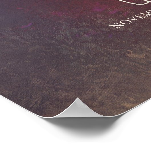 String Lights Mason Jars Wedding Welcome Sign Poster (Ecke)