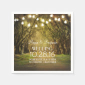 String Lights Moss Trees Paths Wedding Serviette (Vorderseite)