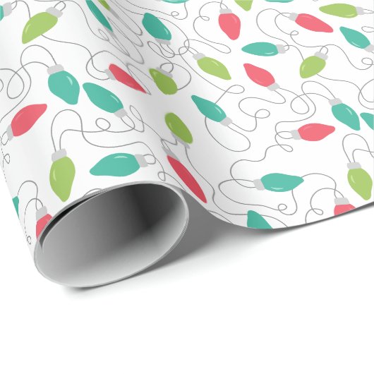 String Lights Muster Weihnachtsgeschenk Wrap Geschenkpapier (Rolleneckpunkt)