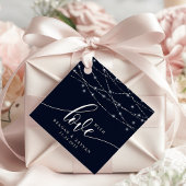 String Lights Navy Blue Elegant Hochzeit mit Liebe Geschenkanhänger