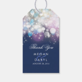 String Lights Navy Hochzeit Geschenkanhänger