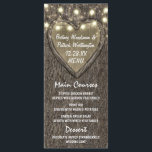 String Lights Oak Tree Bark Wedding Menu Cards Menükarte<br><div class="desc">String Lights Oak Tree Barke Wedding Menu Cards - Features ein geschnitztes Herz, Lichter mit String und winzige Tinkle Lichter verstreut oben. Im Hintergrund befindet sich ein Baumrinde-Hintergrund. Siehe die vollständige Sammlung unten.</div>
