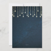 String Lights on Starry Sky Baby Shower (unisex) Einladung (Rückseite)