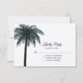 String Lights Palm Tree UAWG on Kraft Paper RSVP Karte (Vorderseite)