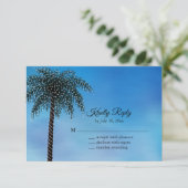 String Lights Palm Tree UAWG Wasserfarbe RSVP Karte (Stehend Vorderseite)