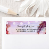 String Lights Palms Beach Sunset Return Wedding (Insitu)