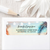 String Lights Palms Beach Sunset Return Wedding (Insitu)