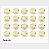 String Lights Palms Beach Sunset Wedger Stickers (Blatt)