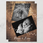 String Lights | Peace & Liebe Weihnachten Foto Hol (Vorne/Hinten)