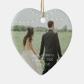 String Lights Personalisiertes Foto Keramik Ornament (Rechts)