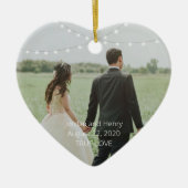 String Lights Personalisiertes Foto Keramik Ornament (Vorne)