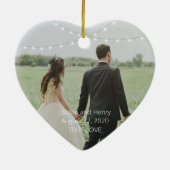 String Lights Personalisiertes Foto Keramik Ornament (Hinten)