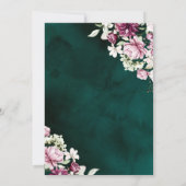 String Lights Pink Blume Green Quinceañera Einladung (Rückseite)