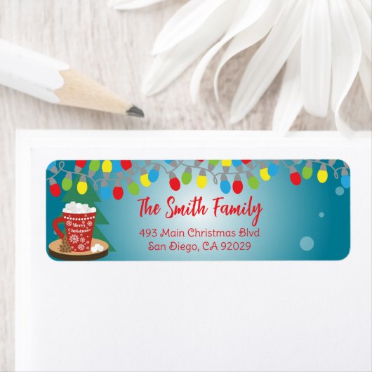 String Lights Red Tassen Winter Weihnachtsadresse (Insitu)