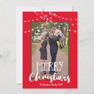 String Lights Rot und Grün Foto Frohe Weihnachten