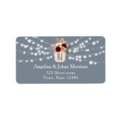 String Lights-Rücksendeadresse Adressaufkleber (Vorne)