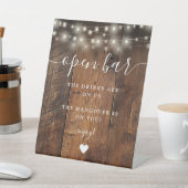 String Lights Rustic Boho Barn Wood Open Bar Sockelschild (In SItu)