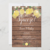 String Lights Rustic Main Squeeze Brautparty Einladung (Vorderseite)