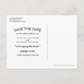 String Lights Rustic Sunflower Save the Date Ankündigungspostkarte (Rückseite)