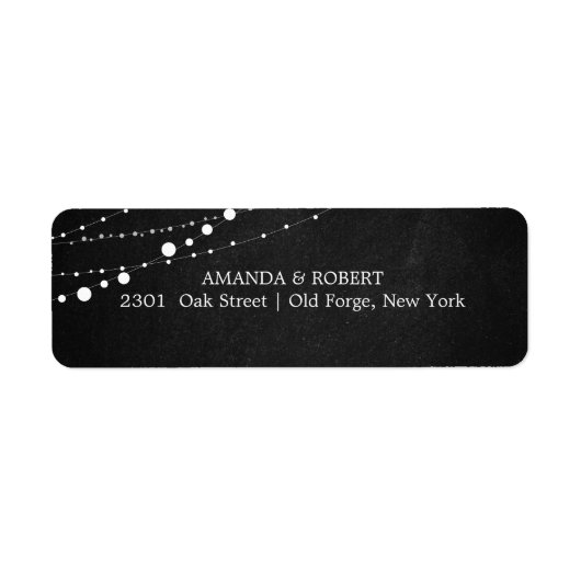 String Lights Rustic Wedding Chalkboard (Vorne)