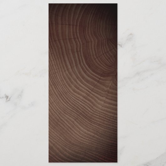 String Lights Rustic Wedding Menükarte (Rückseite)