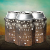 String Lights Rustic Wood Boho Barn Wedding Dosenkühler