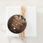 String Lights Rustic Wood Boho Barn Wedding Geschenkanhänger (Beispiel)