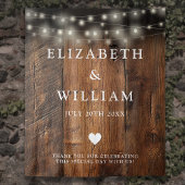 String Lights Rustic Wood Foto Booth Background Wandteppich