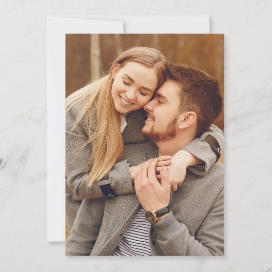 String Lights Rustic Wood Navy Blue Foto Wedding Einladung (Rückseite)