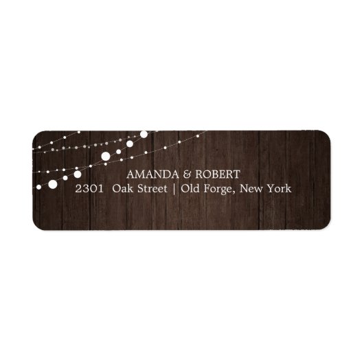 String Lights Rustic Wood Wedding (Vorne)