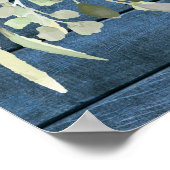 String Lights Rustikales Holz 50 Jahre Jubiläumsze Poster (Ecke)