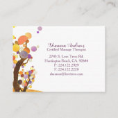 String Lights Rustische Lila Liebe Trees Visitenkarte (Rückseite)