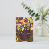String Lights Rustische Lila Liebe Trees Visitenkarte (Stehend Vorderseite)