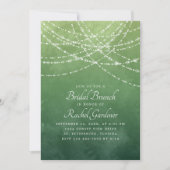 String Lights Sage Green Bridal Brunch Einladung (Vorderseite)