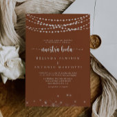 String Lights Terracotta Nuestra Boda Wedding Einladung