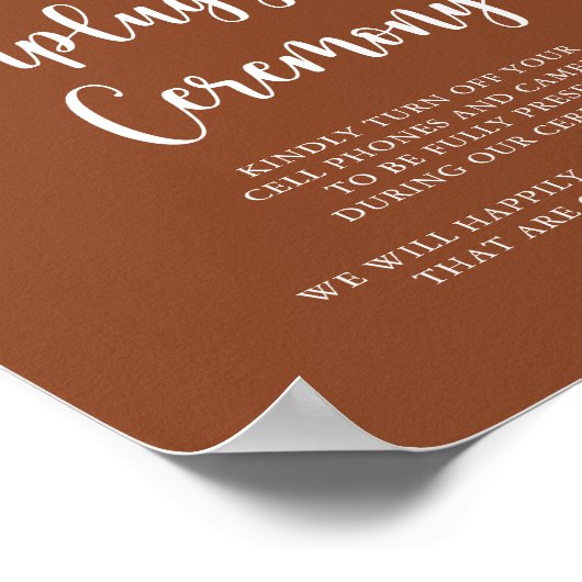 String Lights Terracotta Unplugged Zeremonie Poster (Ecke)