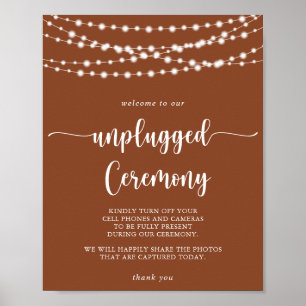 String Lights Terracotta Unplugged Zeremonie Poster