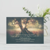 String Lights Tree - Carved Heart Probe Dinner Einladung (Stehend Vorderseite)