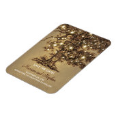 String Lights Tree Save the Date rustikal Magnet (Linke Seite)