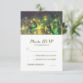 String Lights Tree Southern Rustic Wedding RSVP Karte (Stehend Vorderseite)