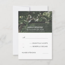 String Lights Tree Vintage rustikale UAWG RSVP Karte