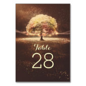 String Lights Tree Wedding Tischnummern (Rückseite)