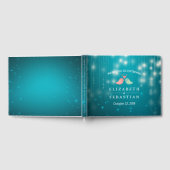 String Lights Turquoise Glitzer Wedbook Gästebuch (Voll)