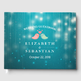 String Lights Turquoise Glitzer Wedbook Gästebuch