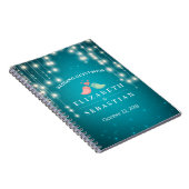 String Lights Turquoise Glitzer Wedbook Notizblock (Rechte Seite)