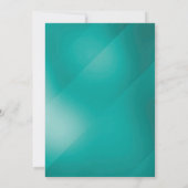 String Lights Turquoise Gold Script Save the Date (Rückseite)