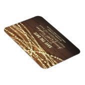 String Lights und Barn Wood Save the Date Magnet (Rechte Seite)